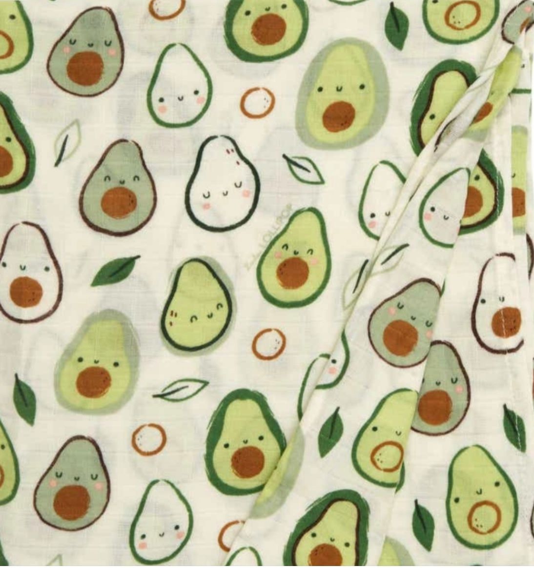 Loulou Lollipop Avocado Muslin Swaddle Blanket