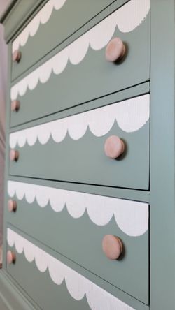 Sage Green Boho Style 5 Drawer Chest With Wooden Knobs/dresser for Sale in  Irwindale, CA - OfferUp