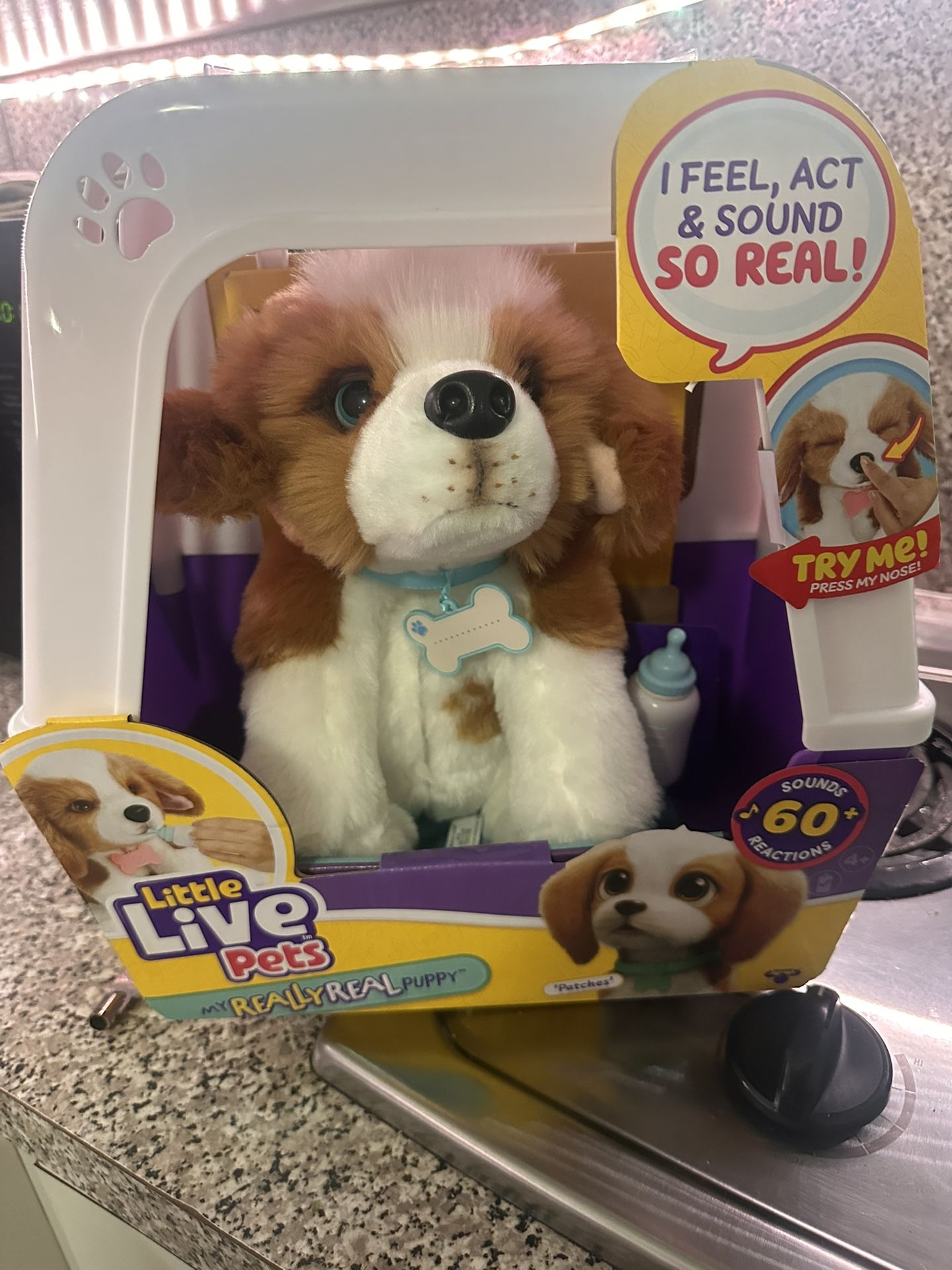 Little Live Pets My Really Real Puppy Beagle Patches, Interactive Toy 60+ Sounds & Reactions Ages 4+