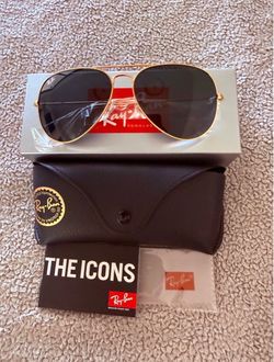 RayBan AVIATOR Sunglasses LARGE Frame AUTHENTIC