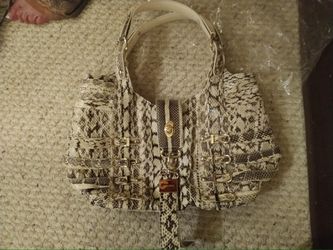 Jimmy Choo Bree Snakeskin Tote