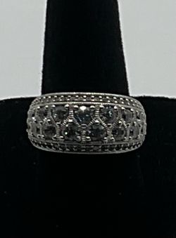 Sterling Silver & Cubic Zirconia Size 9 1/4 Ring