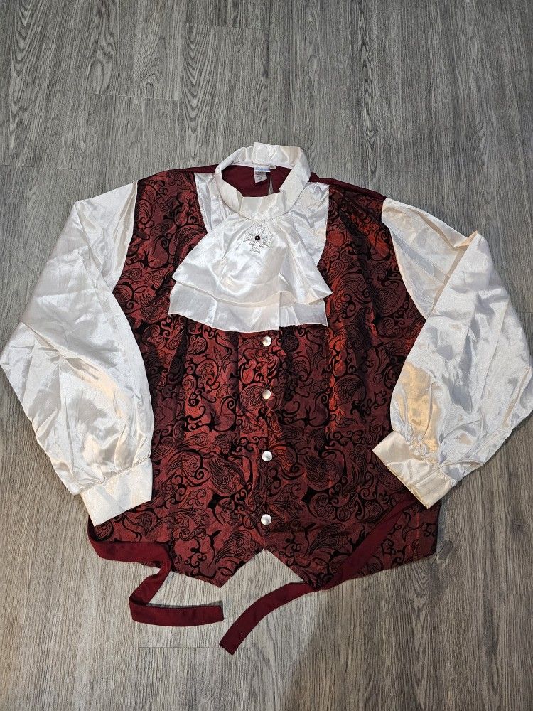 Adult Men's Vampire or Pirate Shirt Costume