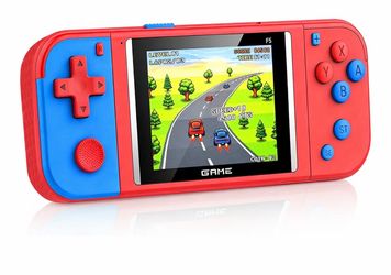 Handheld Retro Game Console Red and Blue