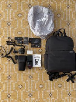 Canon 28mm lens and camera gear