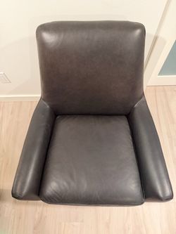 Mid-Century Modern Genuine Leather Lounge Chair | West Elm - $650