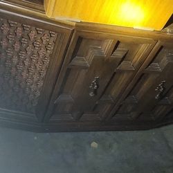 Record And Radio Dresser 