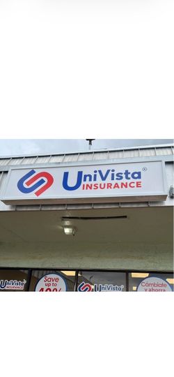 UniVista Insurance Light Box Sign
