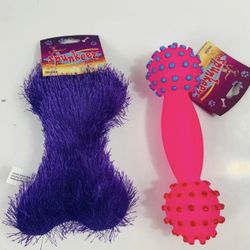 Brand New (2) Squeaky Dog Toys 