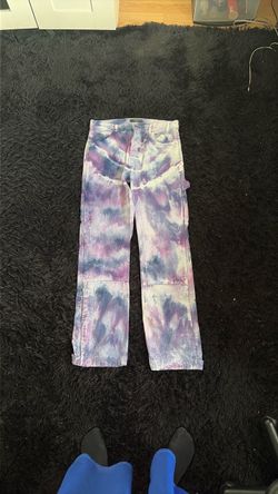 AMIRI Cracked purple Tye-Dye Carpenter Jeans