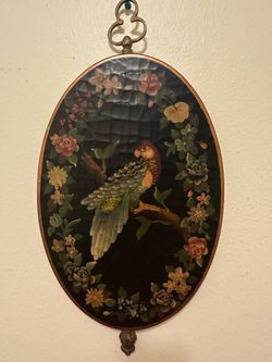 Parrot and floral motif