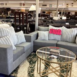 Gray Sofa And Loveseat