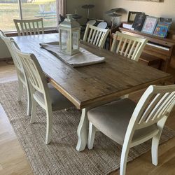 Farmhouse Table With Six Chairs 