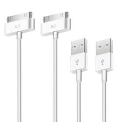 2 Cables de carga USB de 30 pines para Apple iPhone 4/4S 3G/3GS,iPad 1/2/3.