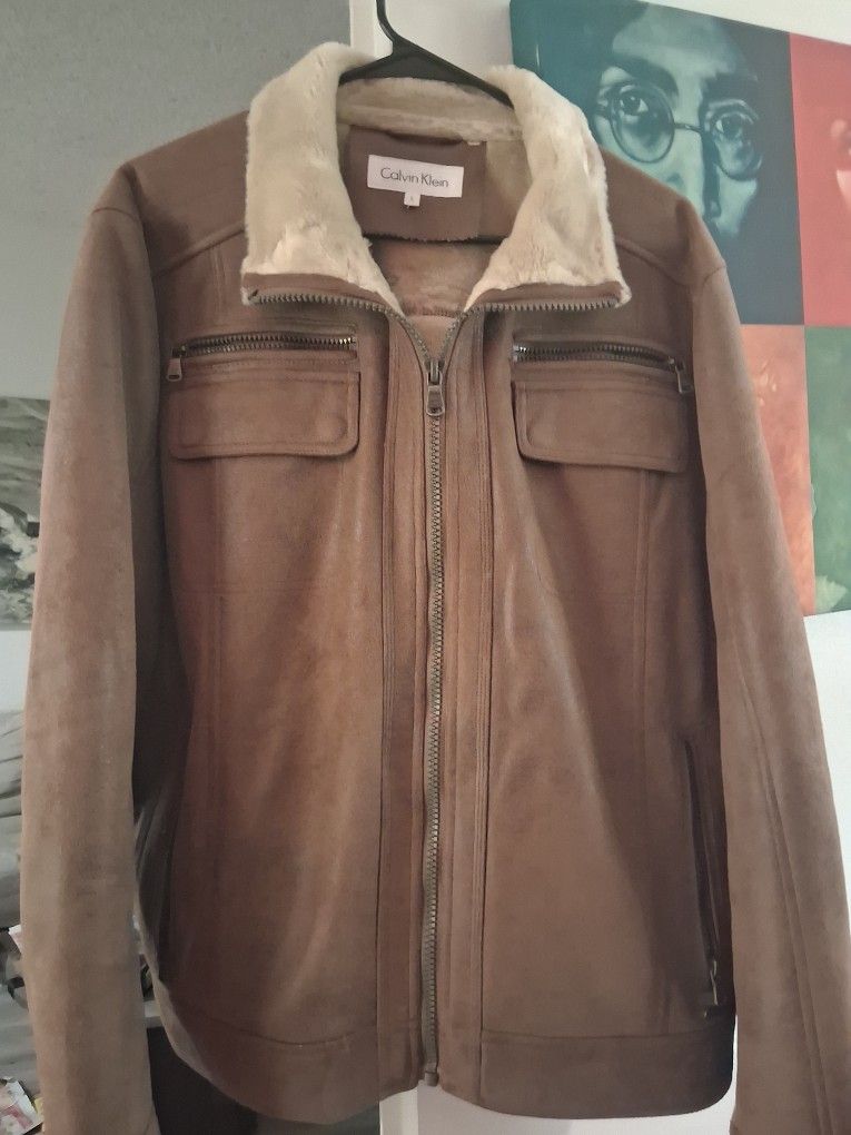 Ck Shearling Jacket Large