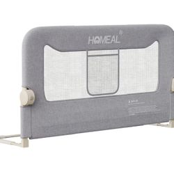  47in Foldable Toddler Bed Rails with U-Shape Base, Bed Rail for Toddlers, Baby Bed Rail Guard for for Twin, Full, Queen, King Beds, Bed Rail for Baby