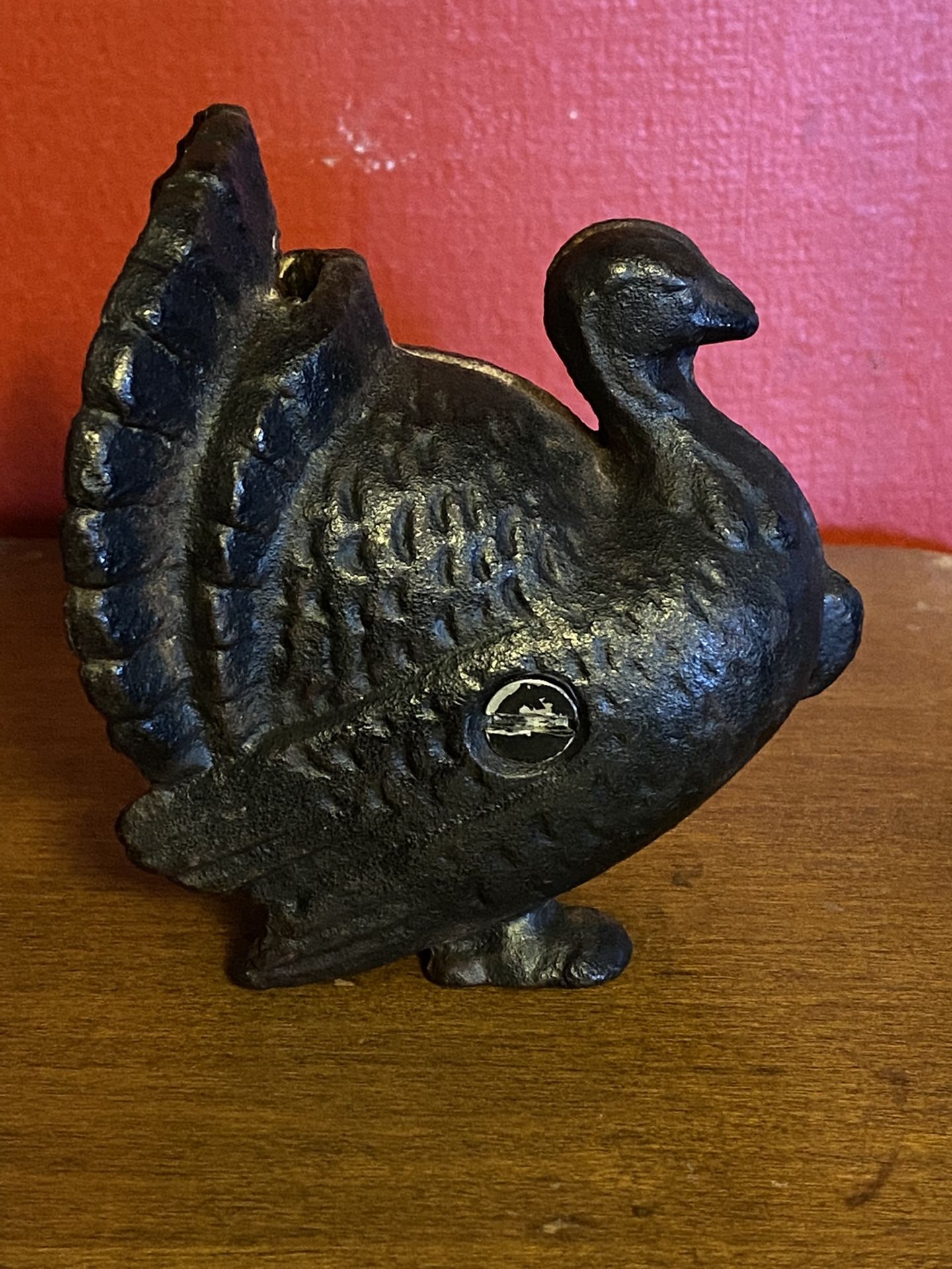 Antique Turkey Cast Iron Bank, Made By AC Williams 1905