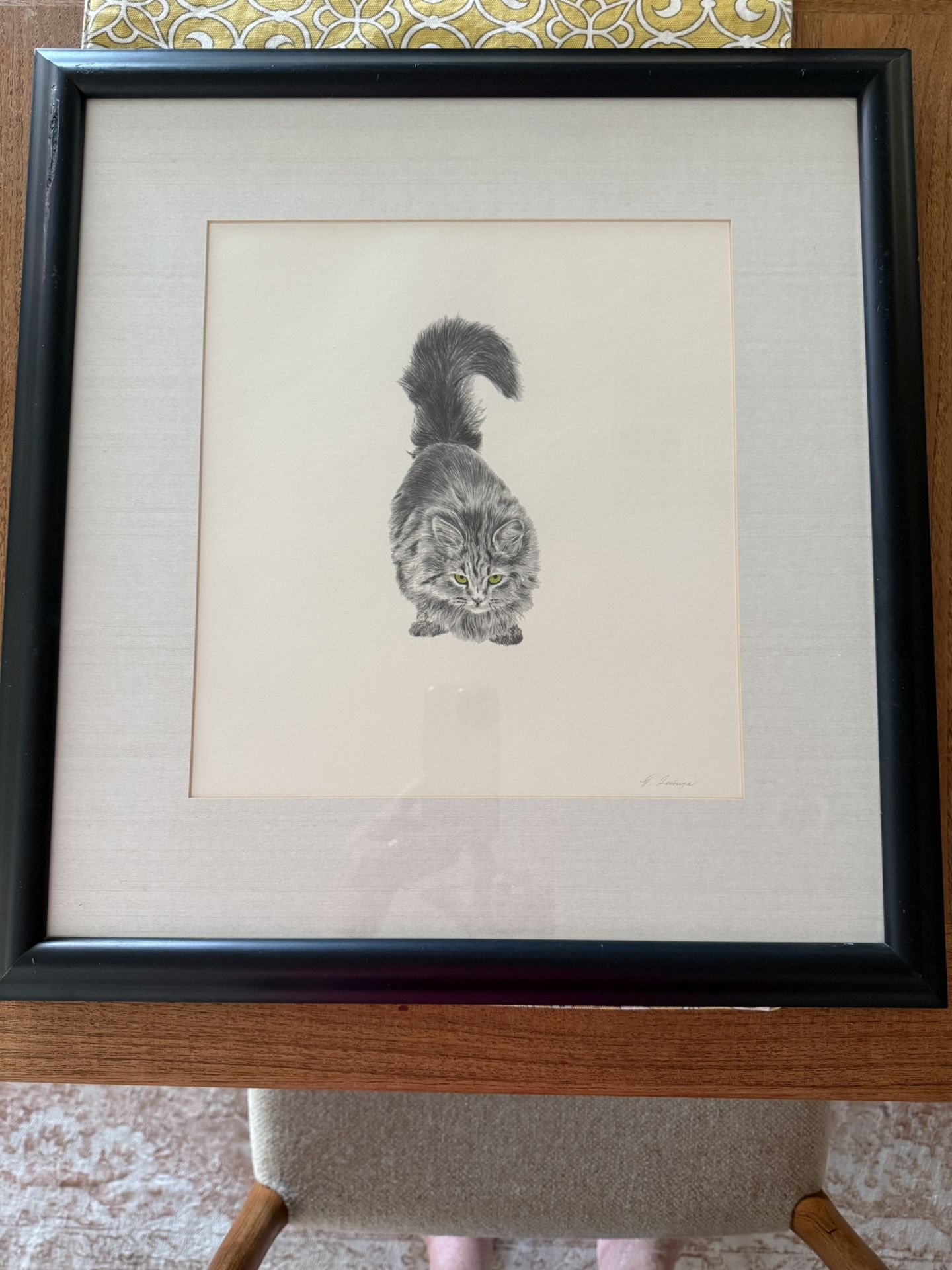 Original Guillermo Zuñiga Etching Of A Cat