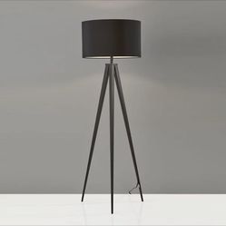 Director 62-1/2 in. Black Floor Lamp