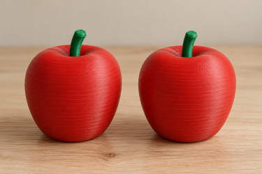 Harvest Apple Decor Pair, 3D Printed Fall Shelf Apples, Custom Body and Stem Colors
