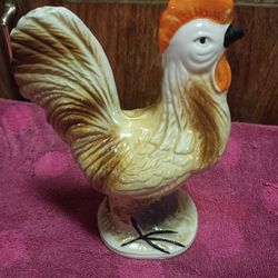 Vintage Italian Ceramic 🐓 Rooster Sculpture For Sale.