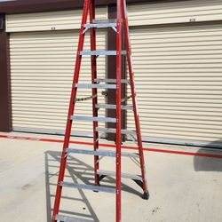 Werner 8 ft Fiberglass Stepladder, 375 lb Capacity Type IAA