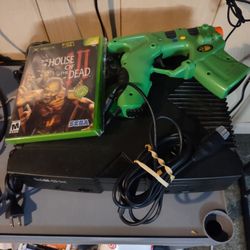 OG Xbox With Mad Cat Zapper And One Controller With Sealed House Of The Dead 3 Game