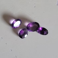 2pcs. Natural 1ctw Purple Amethyst Oval Cut [2ctw Total] 
