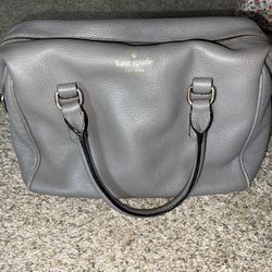 Grey Kate Spade purse 