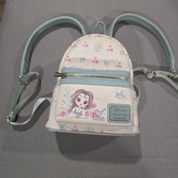 Belle Loungefly Mini Backpack With Matching Card Holder