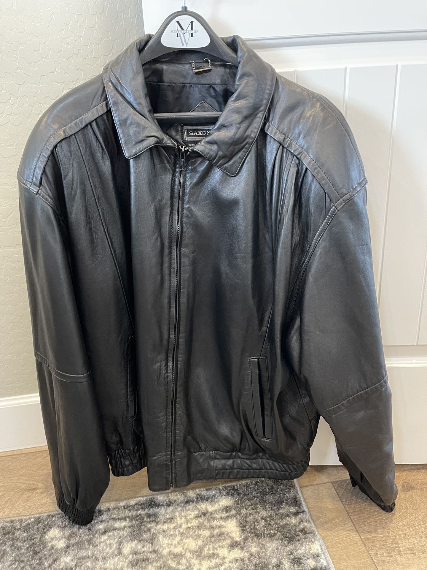 Saxony 100% Men's Genuine Leather Jacket