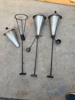 Tiki torches outdoor yard decor