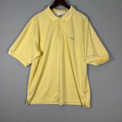Columbia PFG Omni-Shade Men's Large Polo Shirt Vented Yellow