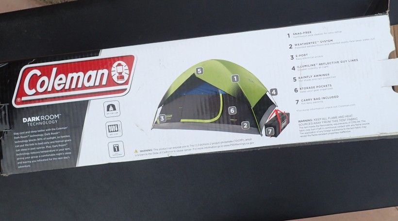 Coleman Dome Tent for Camping 4 Person DARK ROOM TECHNOLOGY