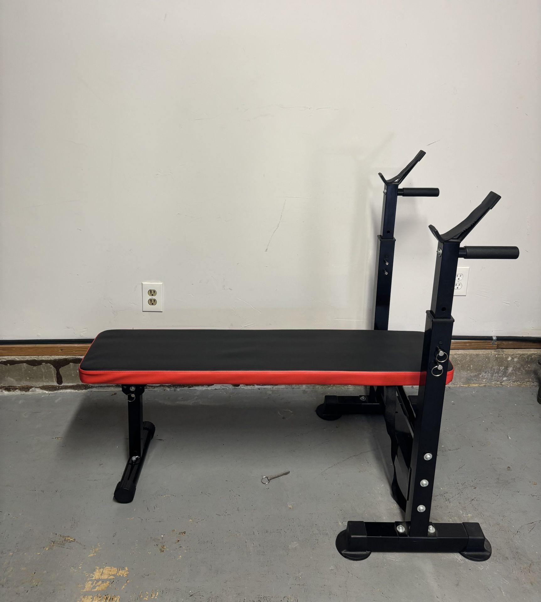 Weight Bench with Squat Rack Adjustable & Foldable
