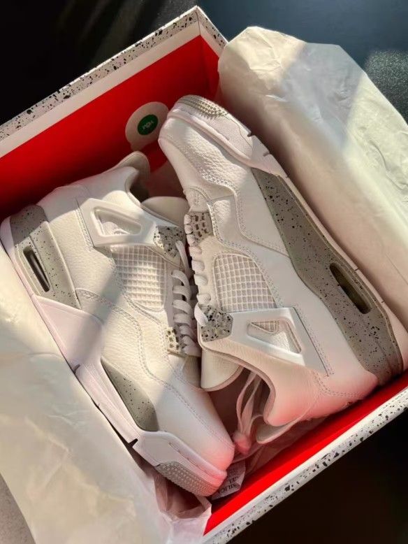 Jordan 4 Retro White Oreo Sneakers - Brand New