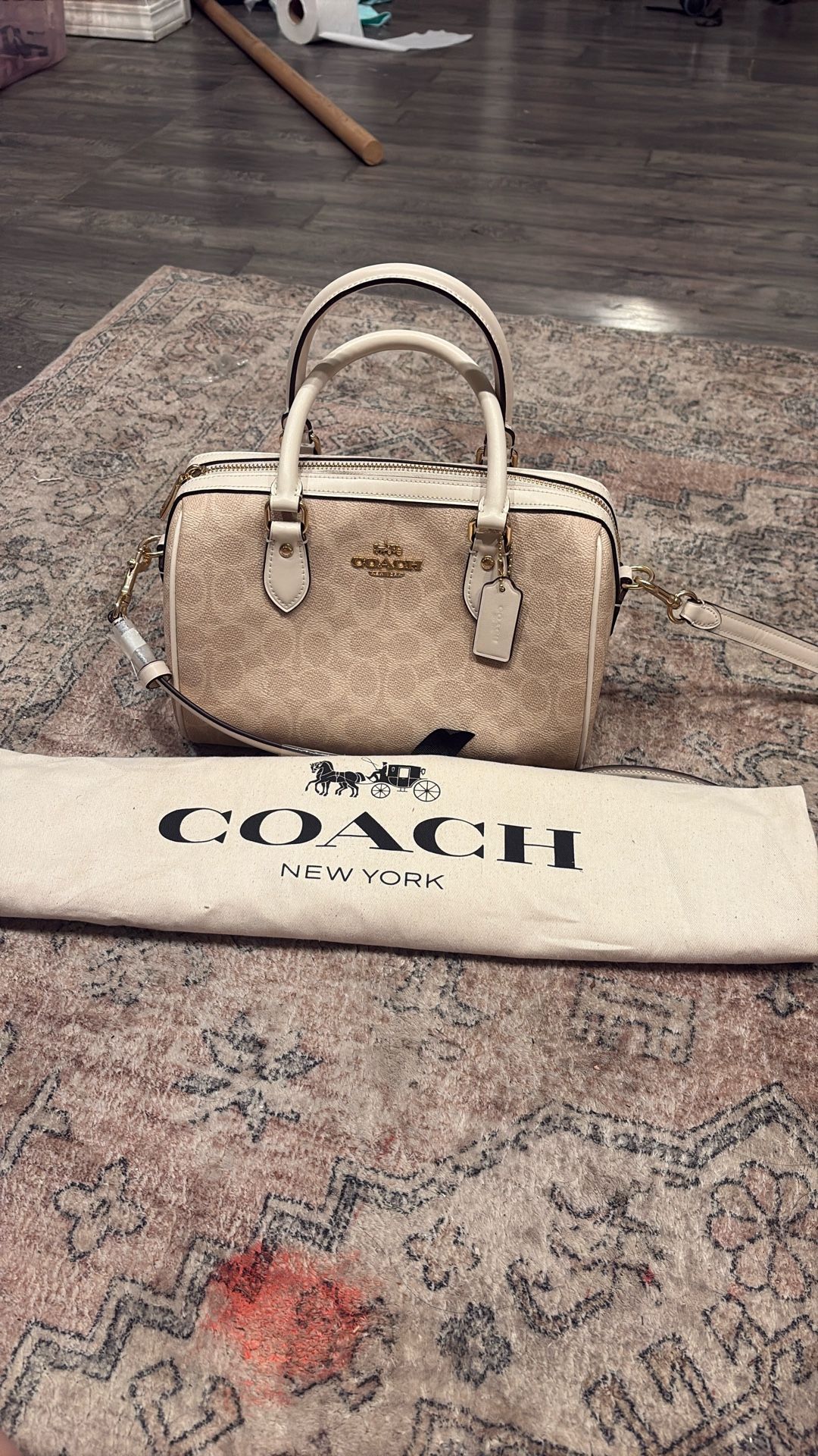Like New Coach Bag Mini Rrowan Crossbody Bag In Signature Canvas