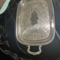 Oneida Silverplate Tray 17 X 12” In Excellent Condition 