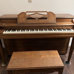 Vintage Piano  With Stool 
