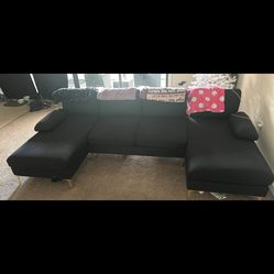 Black sectional couch