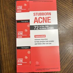 NWT Neutrogena stubborn acne ultra-thin blemish 72 patches 