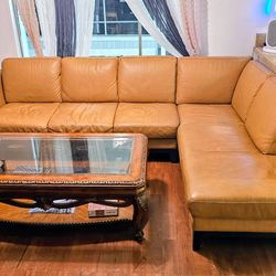 Leather Brown Couch