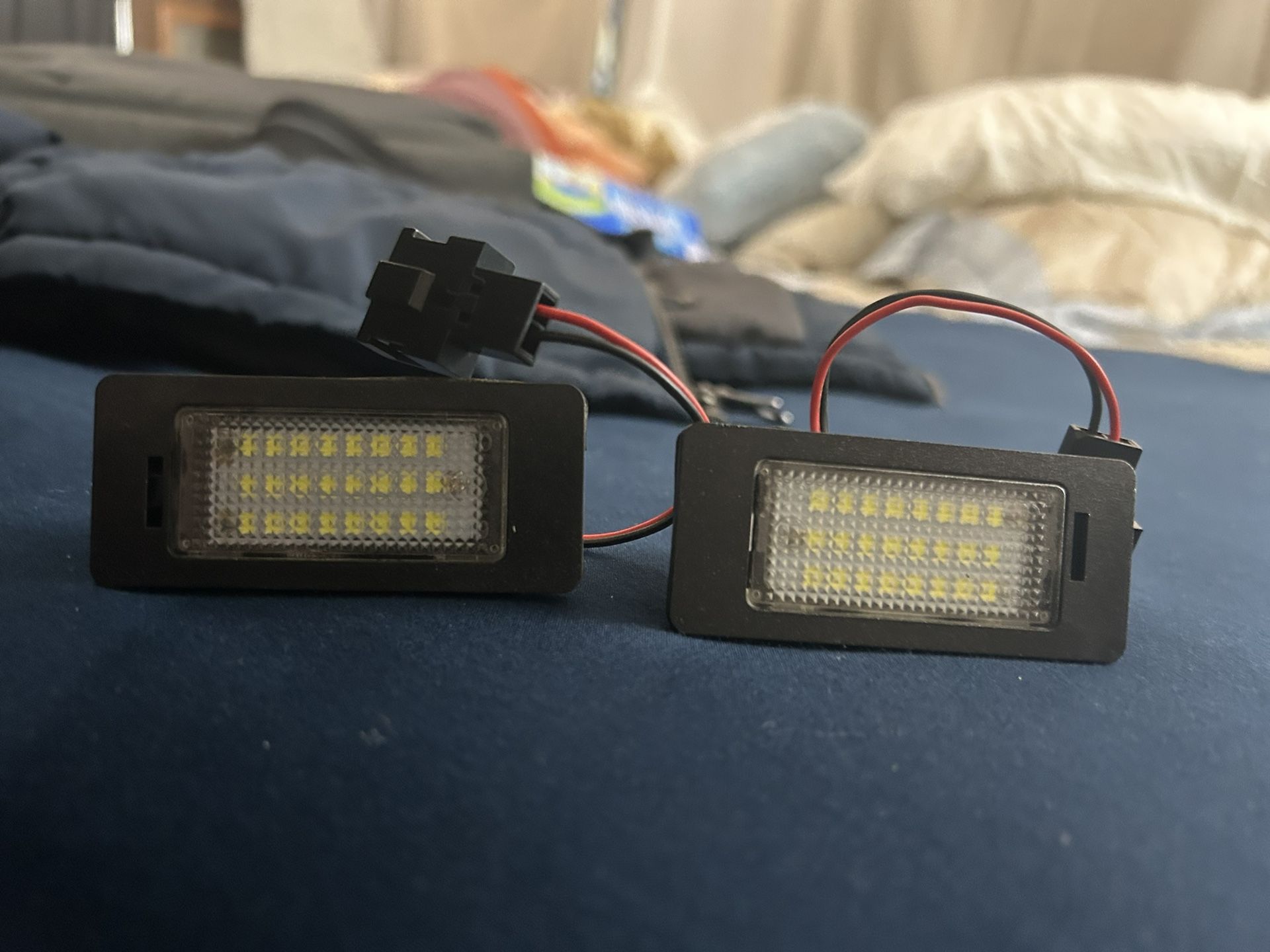 LED License Plate Light Pair – Plug & Play – Super Bright – $10 takes both.