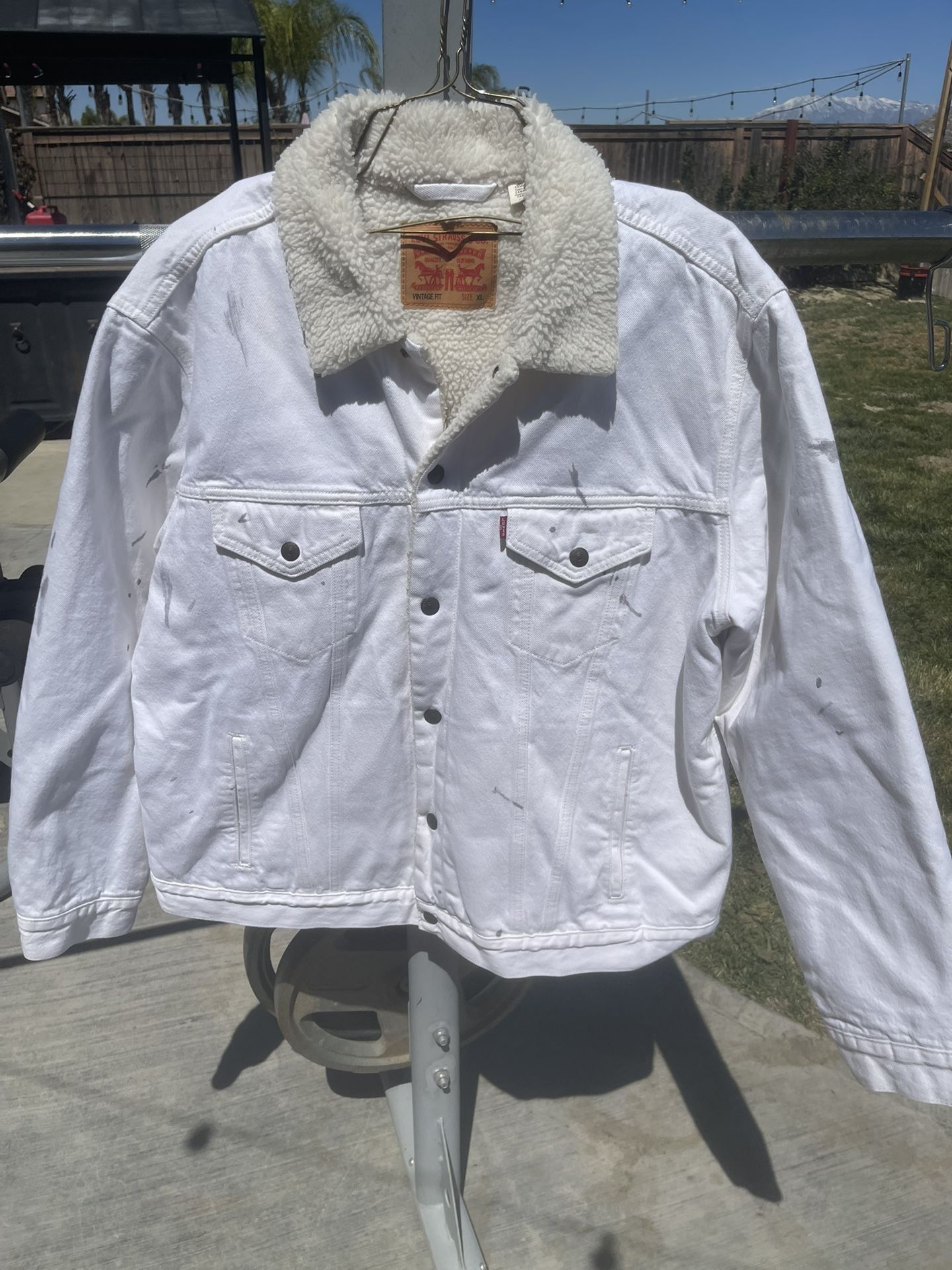 Levi’s White Sherpa Jacket