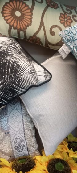 New assortment of indoor outdoor throw pillows high grade material only serous inquiry only please