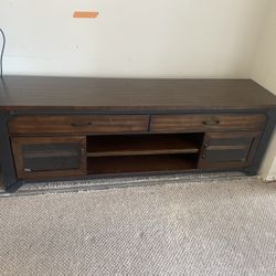 Bayside Furnishing Costco Industrial 72” wide 18.5” deep TV Stand