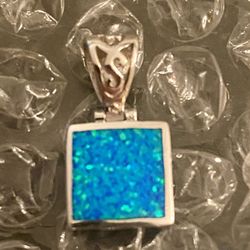 Opal Pendant Sterling Silver 