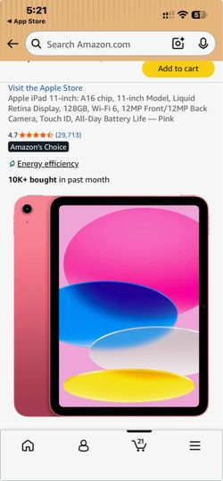 Apple iPad 11-inch Pink 128GB Wi-Fi