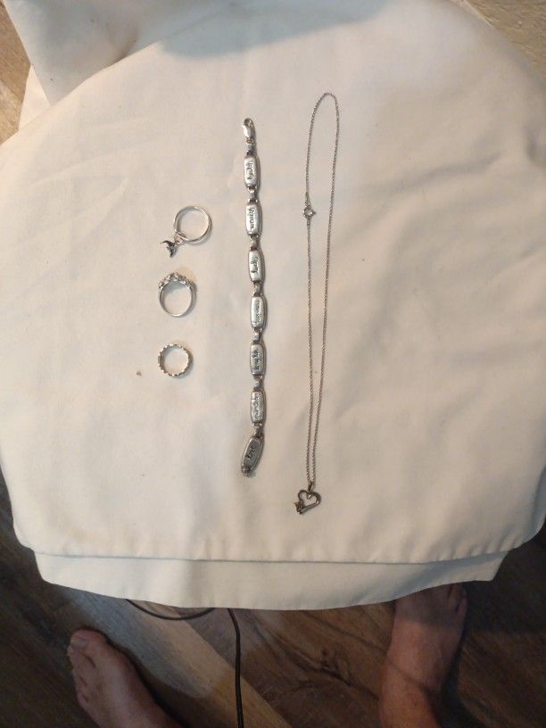 Rings, necklace, bracelet price is for everything