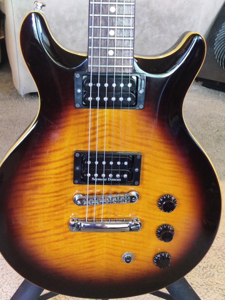 Hamer Sunburst Arch Top Guitar Made In Korea